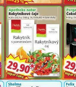 Norma Apotheke natur rakytníkové čaje nabídka