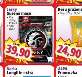 Norma Jerky sušené maso nabídka
