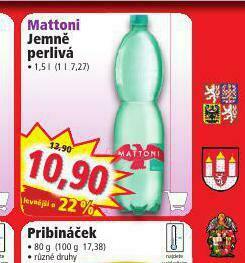 Norma Mattoni jemně perlivá nabídka
