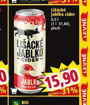Norma Lišácké jablko cider nabídka