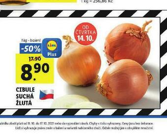 Lidl Cibule suchá žlutá nabídka