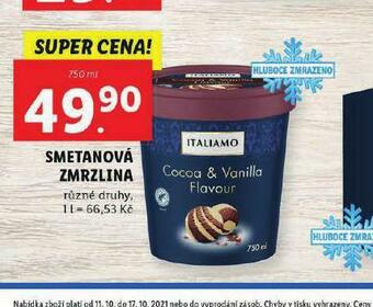 Lidl Smetanová zmrzlina nabídka