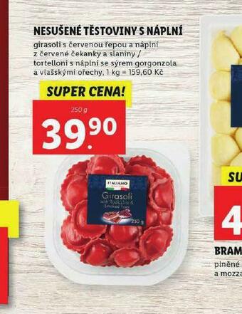Lidl Nesušené těstoviny s náplní nabídka