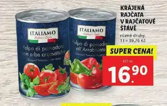 Lidl Krájená rajčata v rajčatové štávě nabídka