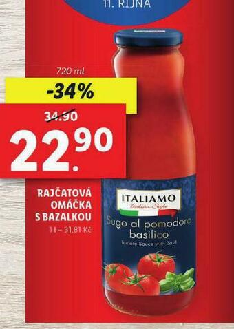 Lidl Rajčatová omáčka s bazalkou nabídka