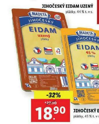 Lidl Jihočeský eidam uzený 44% nabídka