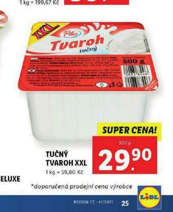 Lidl Tučný tvaroh xxl nabídka