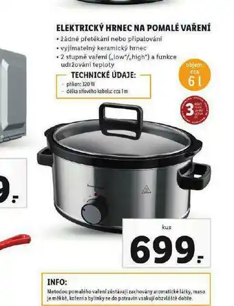 Lidl Elektrický hrnec na pomalé vaření nabídka