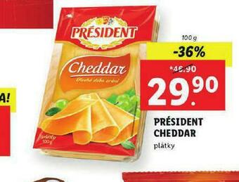 Lidl Président cheddar nabídka