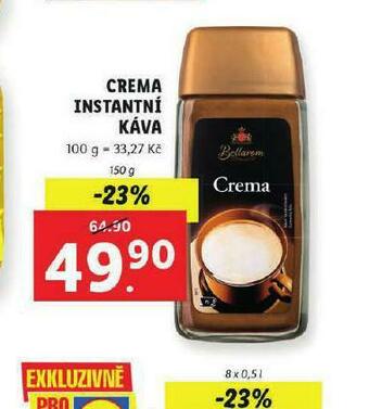 Lidl Crema instantní káva nabídka