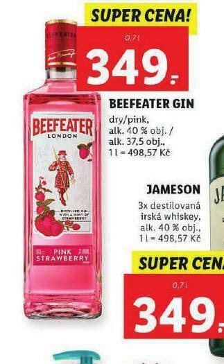 Lidl Beefeater gin nabídka