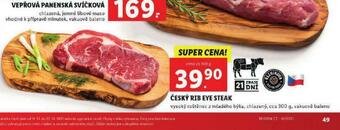 Lidl Český rib eye steak nabídka