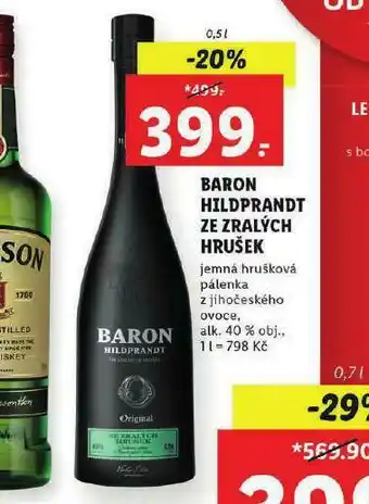 Lidl Baron hildprandt ze zralých hrušek nabídka
