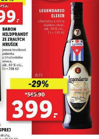 Lidl Legendario elixír nabídka