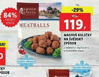 Lidl Masové kuličky na švédský způsob nabídka