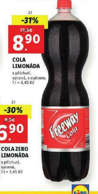 Lidl Cola limonáda nabídka