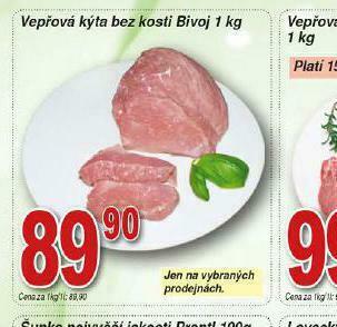 Lidl Vepřová kýta bez kosti nabídka