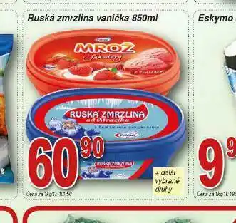 Lidl Ruská zmrzlina vanička nabídka