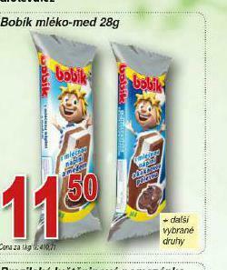 Lidl Bobík mléko-med nabídka