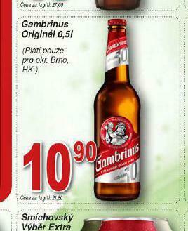 Lidl Pivo gambrinus original nabídka