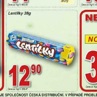 Lidl Lentilky nabídka