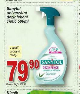 Lidl Sanytol univerzální dezinfekční čistič nabídka