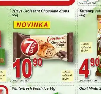 Lidl 7days croissant chocolate drops nabídka