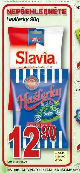 Lidl Hašlerky, slavia nabídka