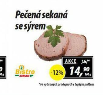 ZEMAN Pečená sekaná se sýrem nabídka