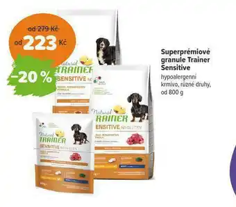 Pet Center Superprémiové granule trainer sensitive nabídka