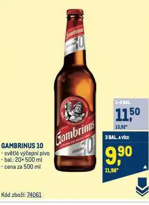 Makro Pivo gambrinus nabídka
