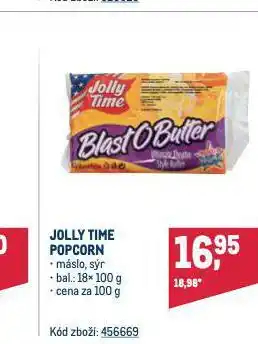 Makro Jolly time popcorn nabídka