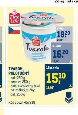 Makro Tvaroh polotučný nabídka
