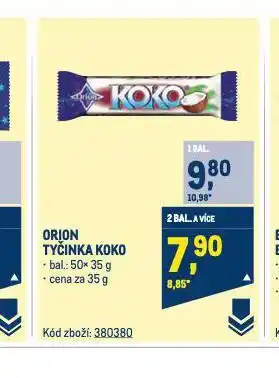 Makro Orion tyčinka koko nabídka
