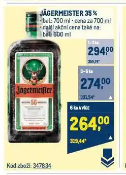 Makro Jagermeister nabídka