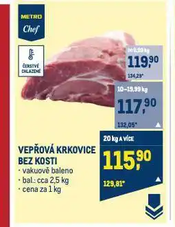 Makro Vepřová krkovice bez kosti nabídka