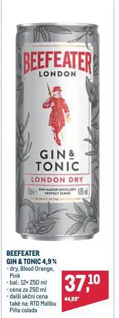 Makro Beefeater gin nabídka
