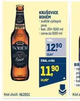 Makro Pivo krušovice bohém nabídka