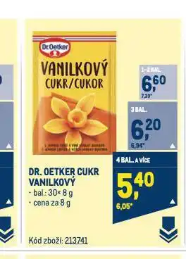 Makro Dr. oetker vanilkový cukr nabídka