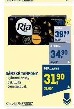 Makro Ria dámské tampony nabídka