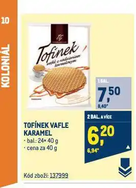 Makro Tofínek vafle karamel nabídka