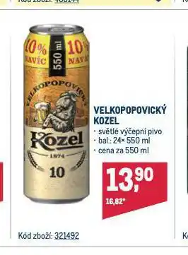 Makro Pivo velkopopovický kozel nabídka