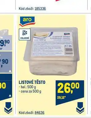 Makro Listové těsto nabídka