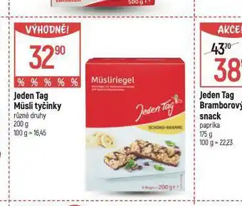 Globus Jeden tag müsli tyčinky nabídka