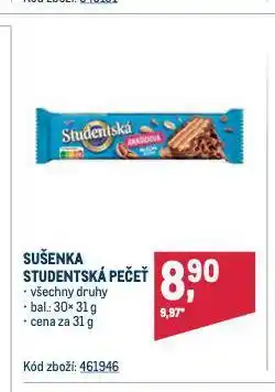 Makro Sušenka studentská pečeť nabídka
