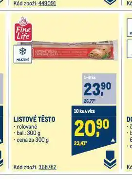 Makro Listové těsto nabídka