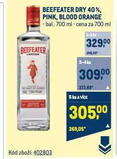 Makro Beefeater gin nabídka