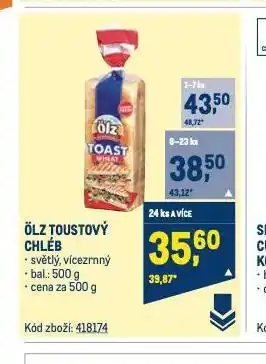 Makro Olz toustový chléb nabídka
