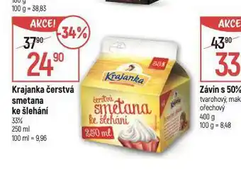 Globus Krajanka čerstvá smetana ke šlehání nabídka