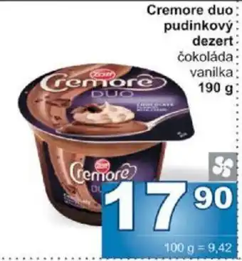 Jip Cremore duo pudinkový dezert nabídka